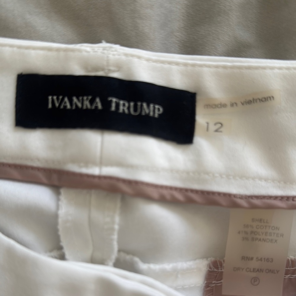 Ivanka Trump White Ankle Pants sz 12 - Picture 11 of 11